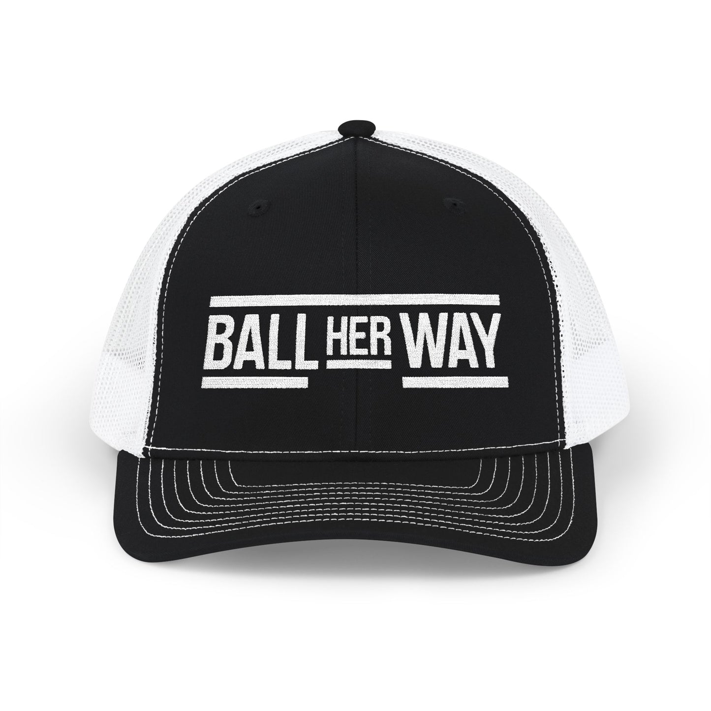Empowering Women Snapback Trucker Cap - "BALL HER WAY" Embroidered Hat