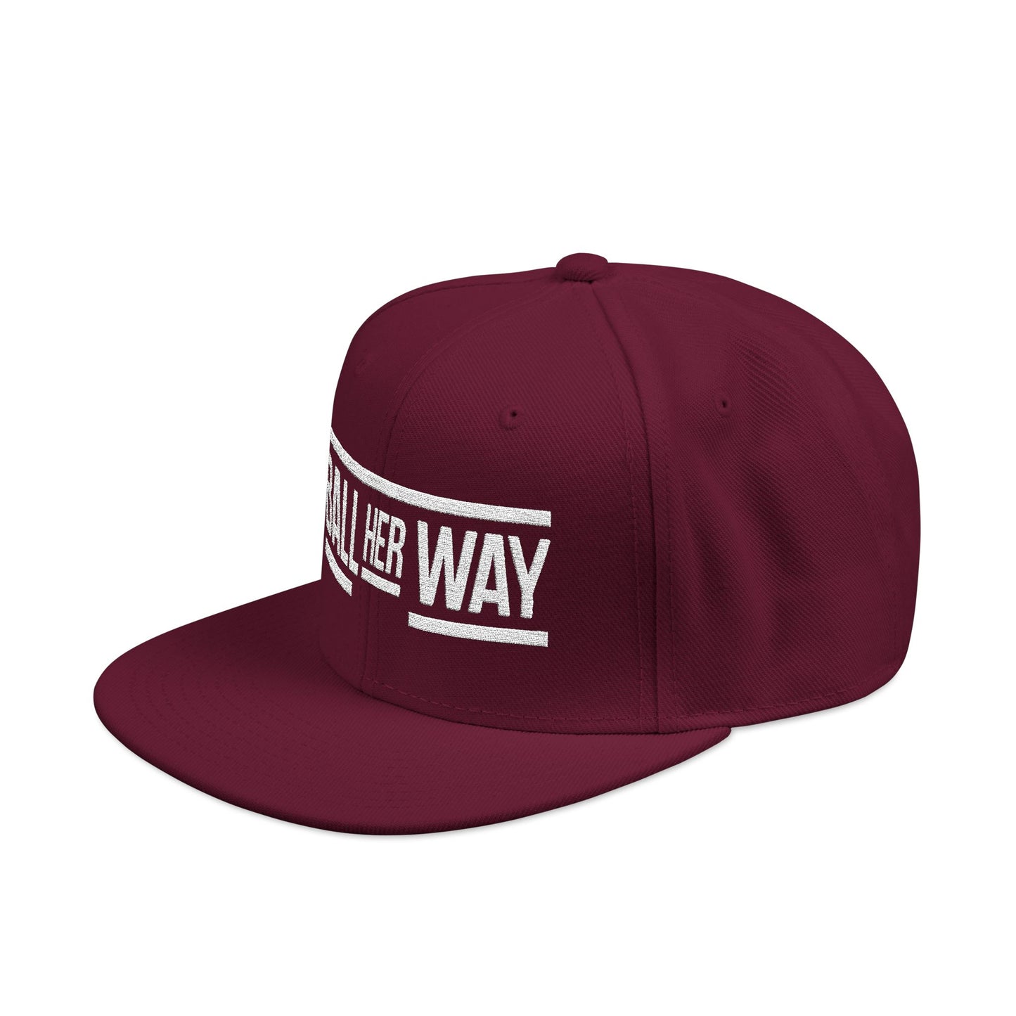 Embroidered Snapback Hat-Ball Her Way