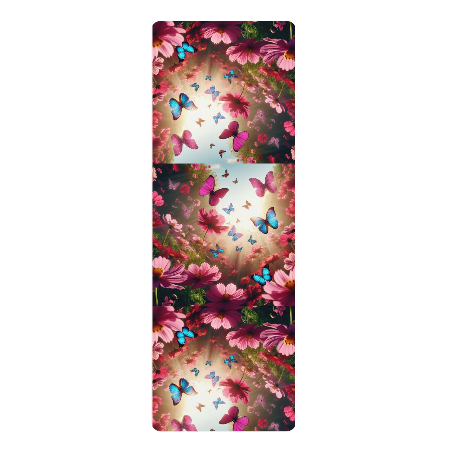 Floral Butterfly Yoga Mat, Eco-Friendly Non-Slip Exercise Mat, Ideal for Home Workouts, Gift for Yoga Lovers, Fitness Essentials