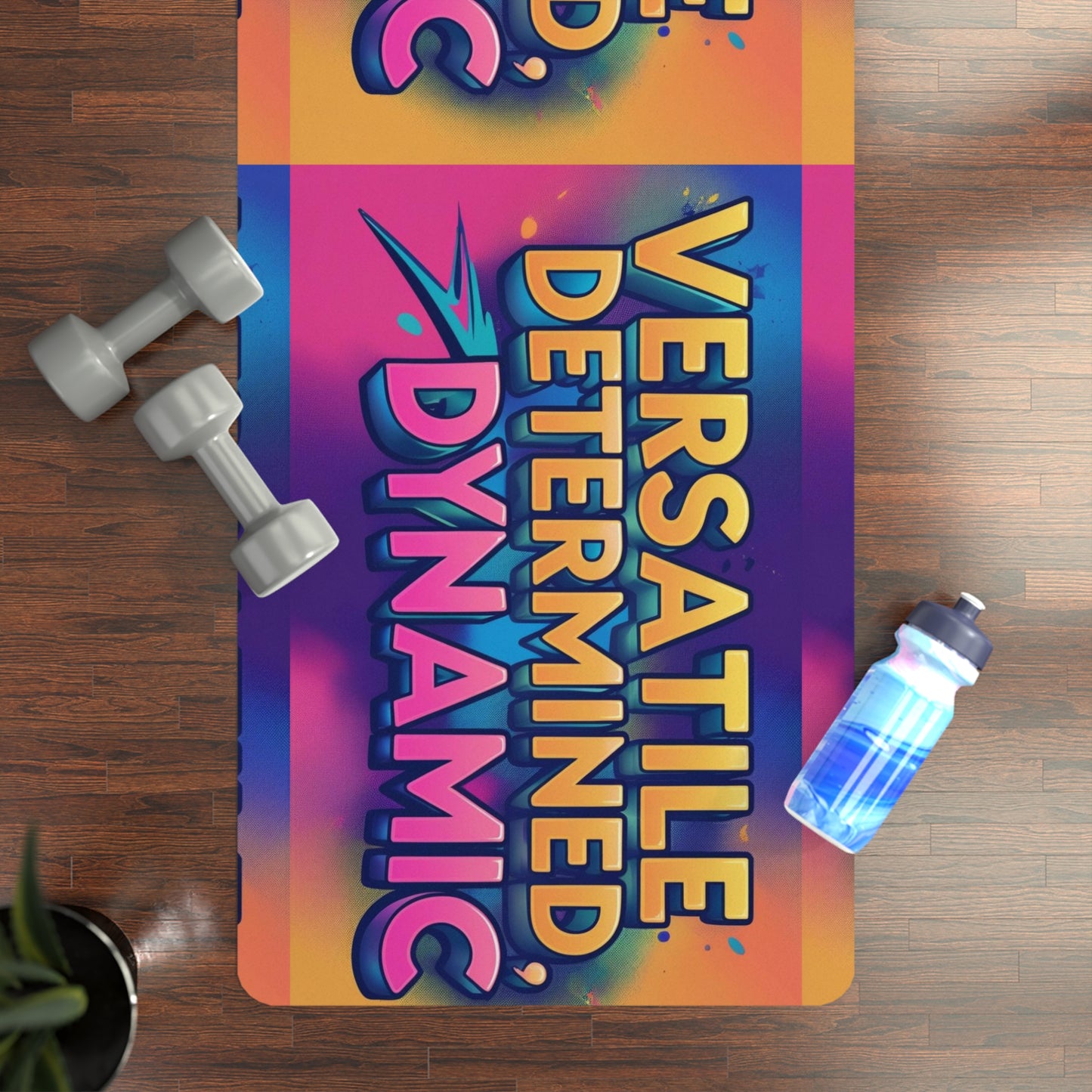 Vibrant Rubber Yoga Mat – Versatile & Dynamic Design, Fitness Gift, Home Gym Essential, Meditation Companion, Mindfulness Practice