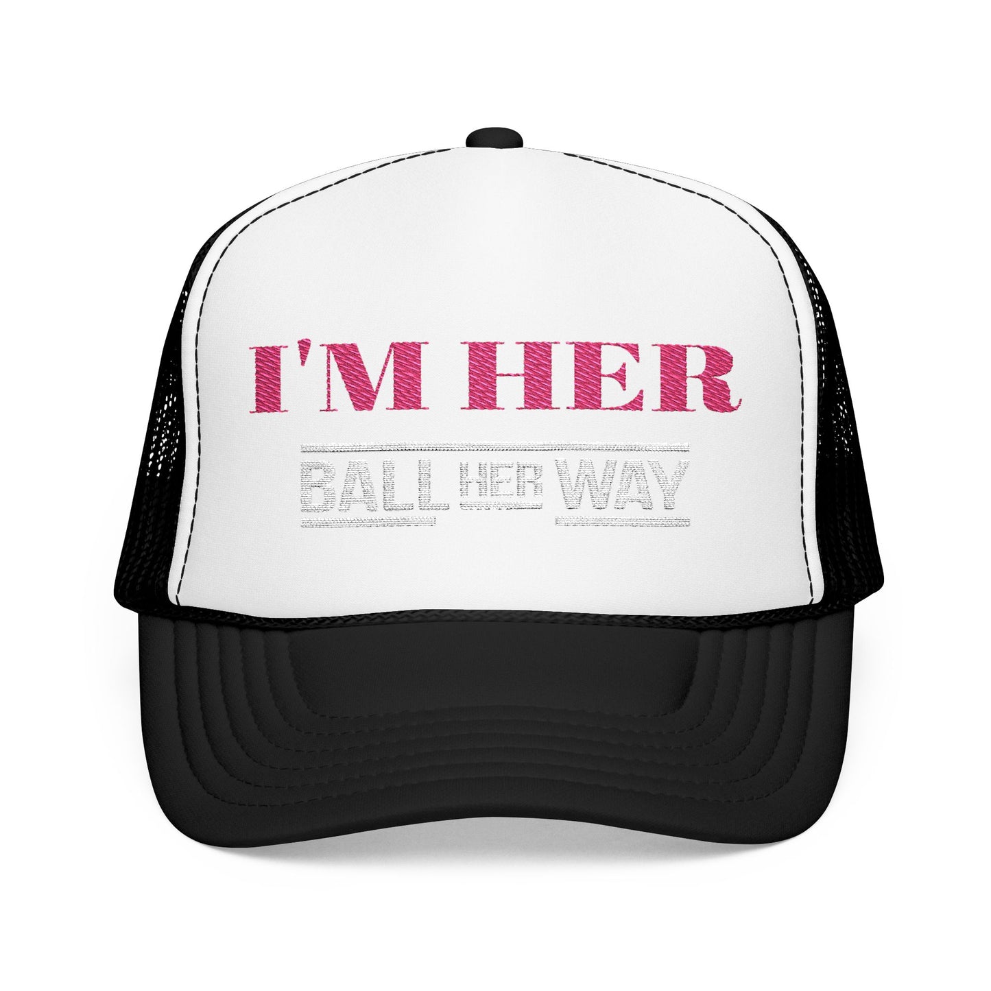 I'm Her Ball and Chain Foam Trucker Hat, Funny Gift for Brides, Wedding Accessories, Bridal Party Apparel, Engagement Celebration Hat