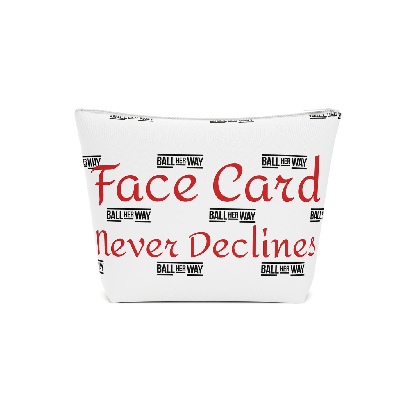 logo Pattern Makeup Bag Face Card Never Declines