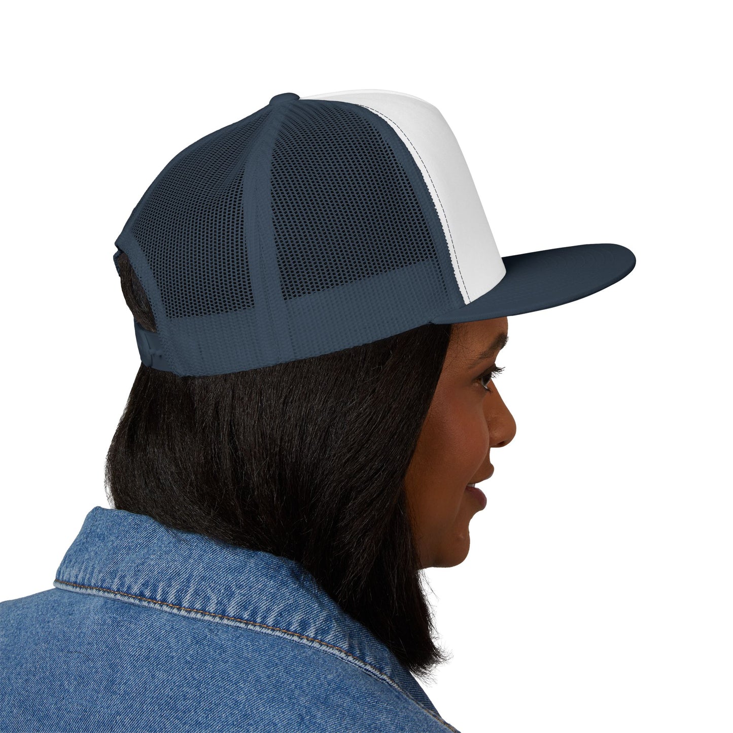 Faith-Inspired 5 Panel Trucker Cap, Casual Summer Hat, Embroidered Christian Cap, Gift for Believers, Adjustable Sun Hat