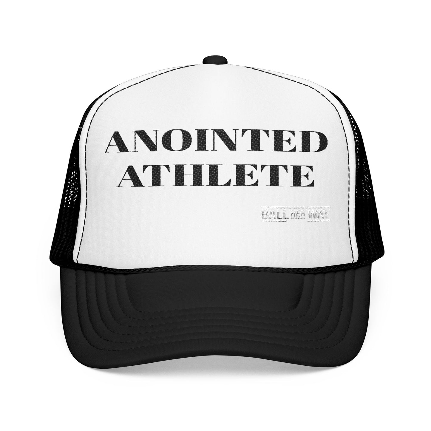Foam Trucker Hat - Anointed Athlete and Chain Embroidered Cap for Brides and Wedding Celebration