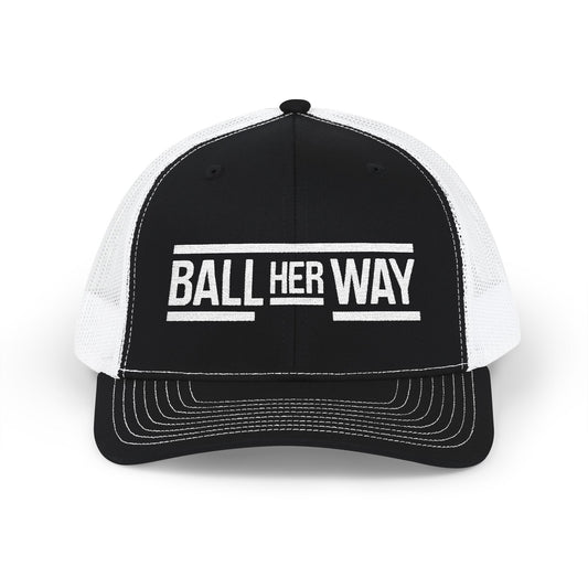 Empowering Women Snapback Trucker Cap - "BALL HER WAY" Embroidered Hat