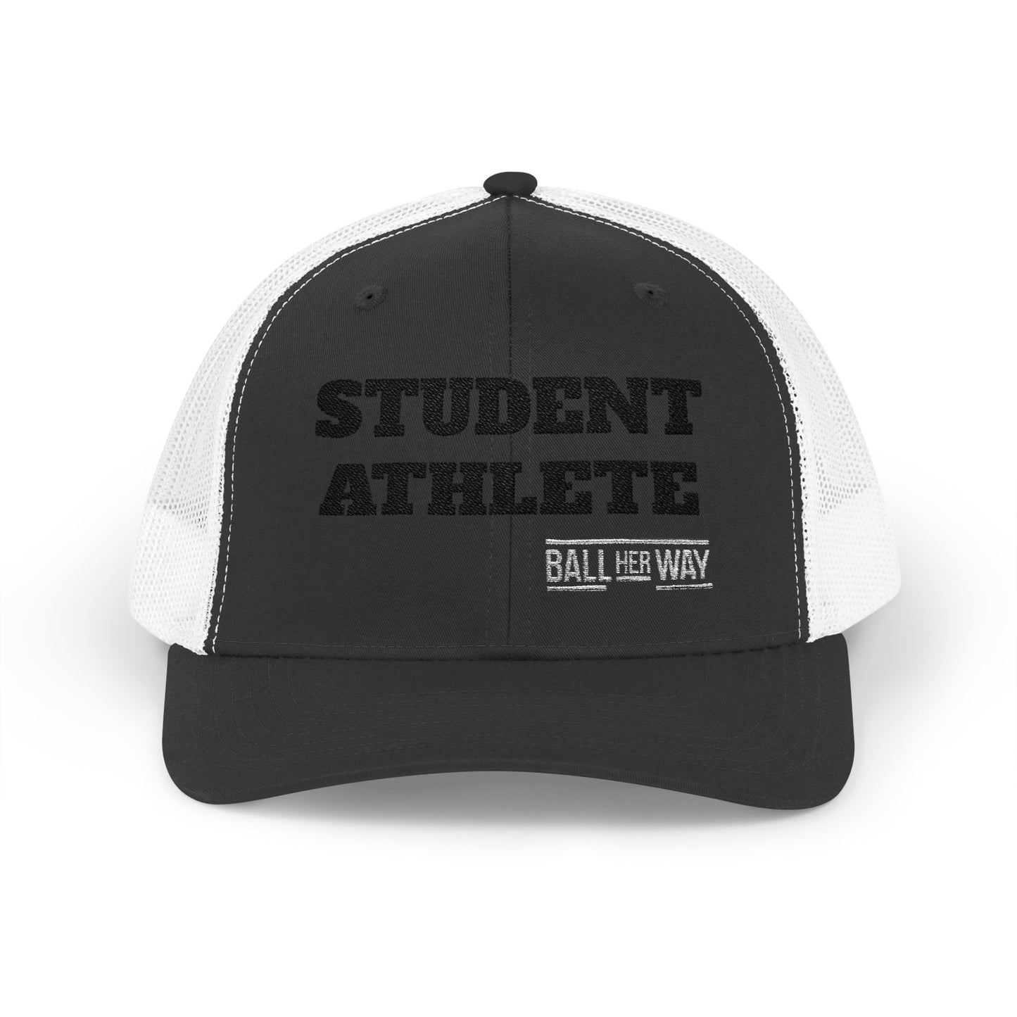 Student Athlete Trucker Cap — Distressed Snapback Mesh Sports Hat