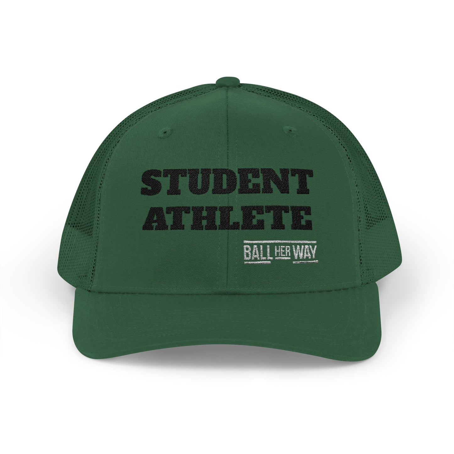 Student Athlete Trucker Cap — Distressed Snapback Mesh Sports Hat