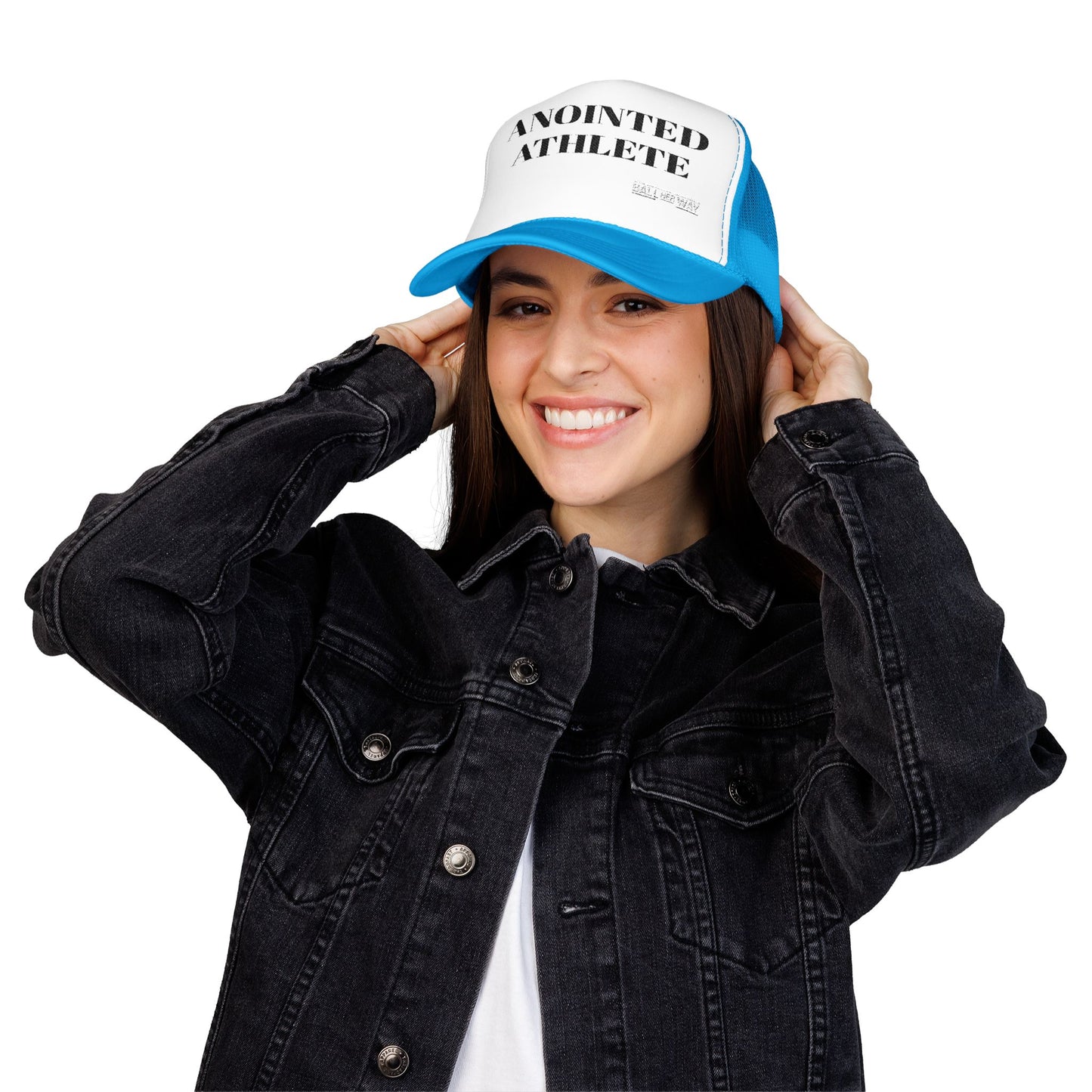 Foam Trucker Hat - Anointed Athlete and Chain Embroidered Cap for Brides and Wedding Celebration