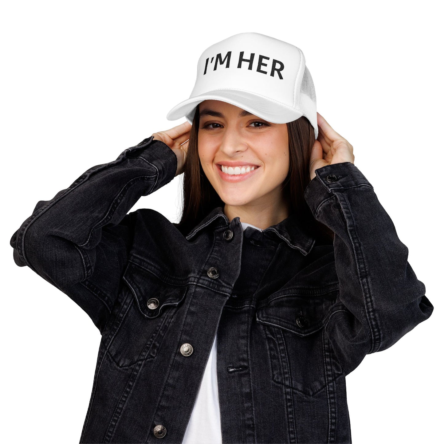I'm Her Ball and Chain Foam Trucker Hat, Funny Gift for Brides, Wedding Accessories, Bridal Party Apparel, Engagement Celebration Hat