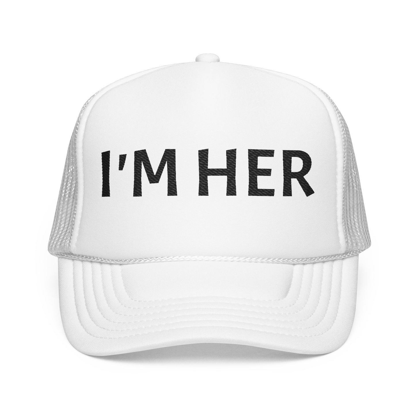 I'm Her Ball and Chain Foam Trucker Hat, Funny Gift for Brides, Wedding Accessories, Bridal Party Apparel, Engagement Celebration Hat