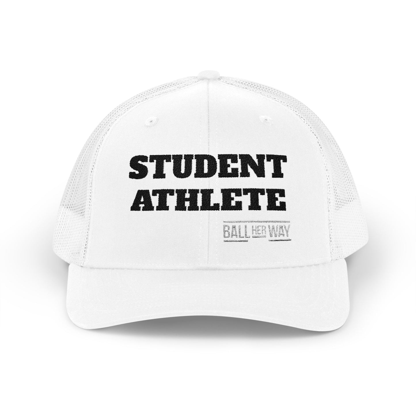 Student Athlete Trucker Cap — Distressed Snapback Mesh Sports Hat