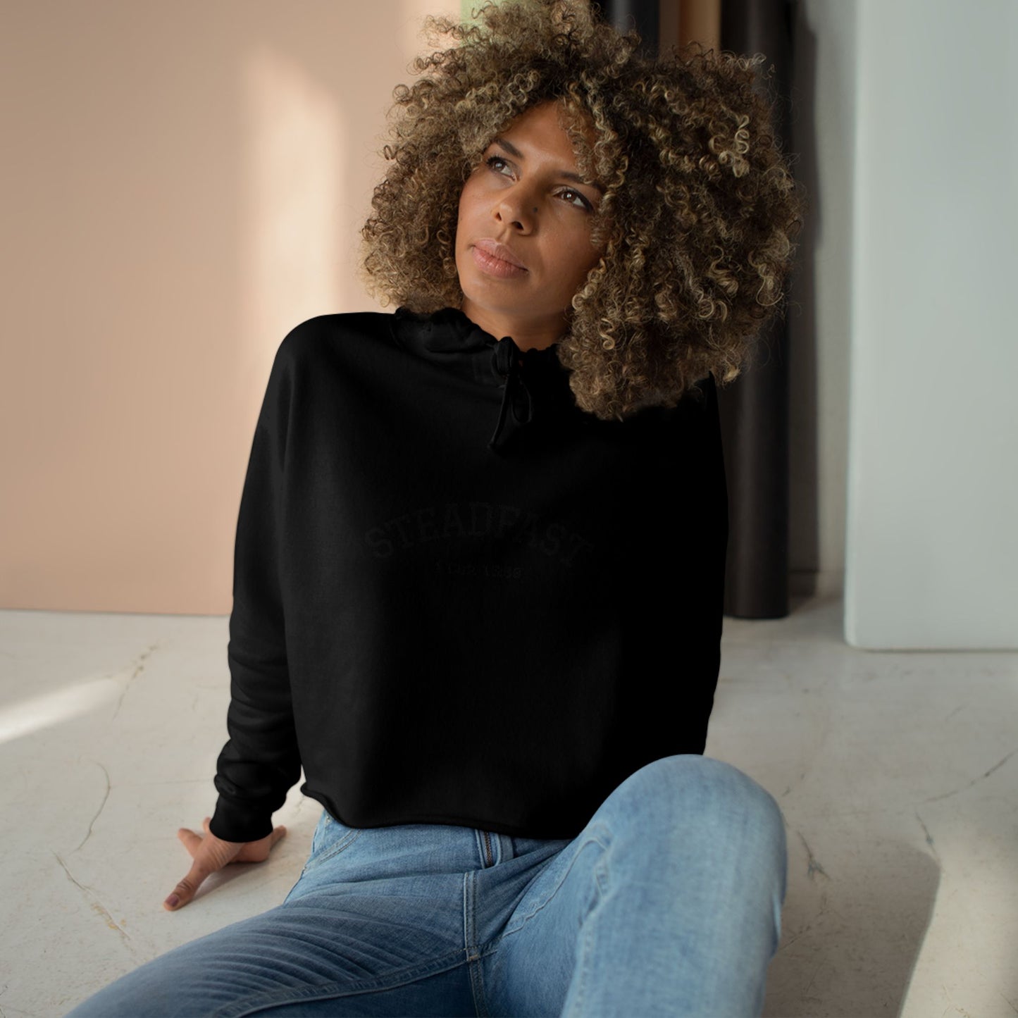 Steadfast Crop Hoodie — "Ball Her Way" Athletic Crop Sweatshirt