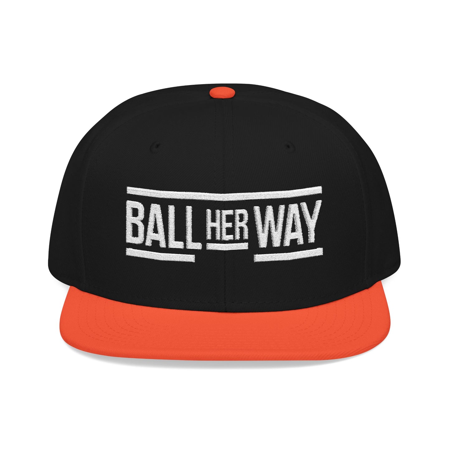 Embroidered Snapback Hat-Ball Her Way