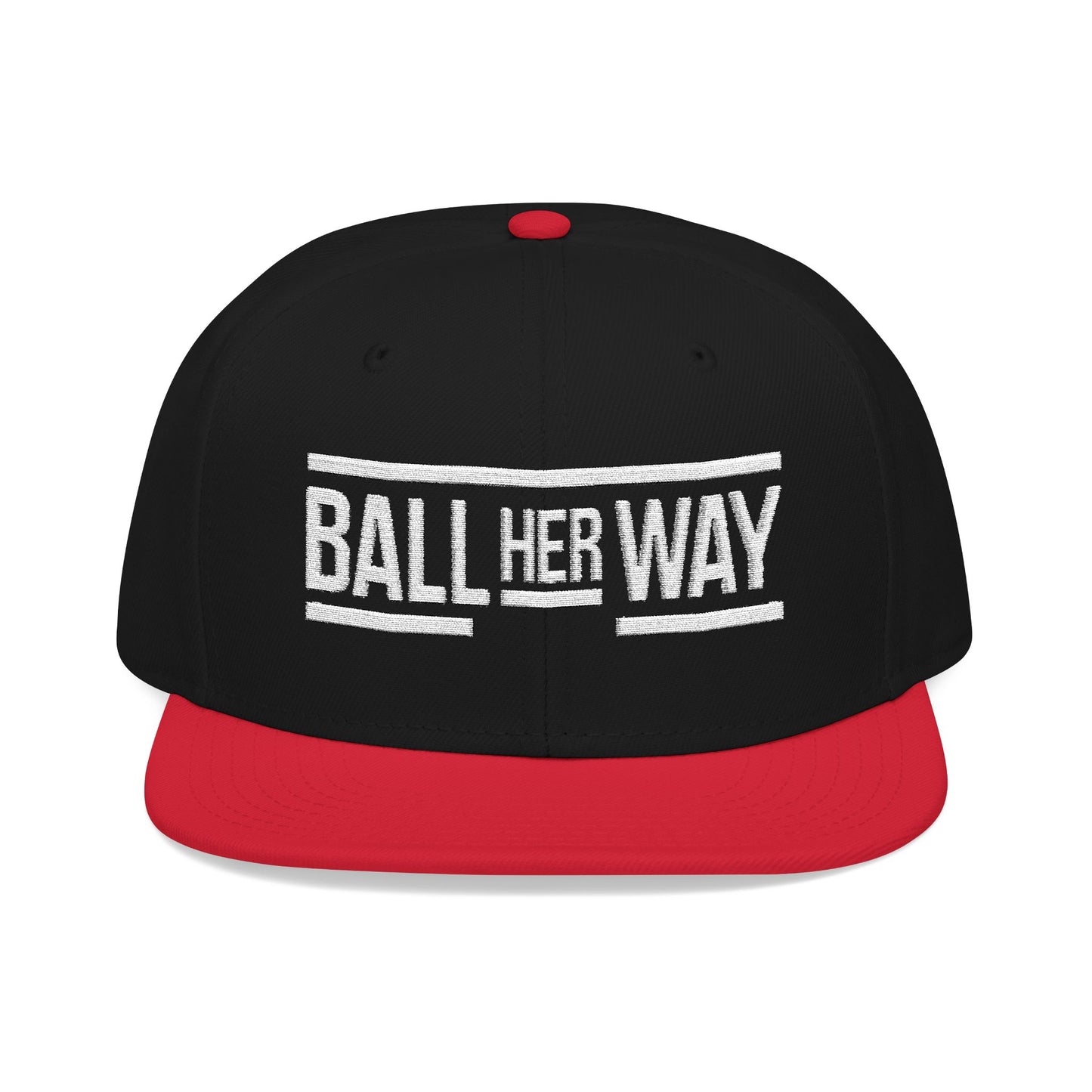 Embroidered Snapback Hat-Ball Her Way