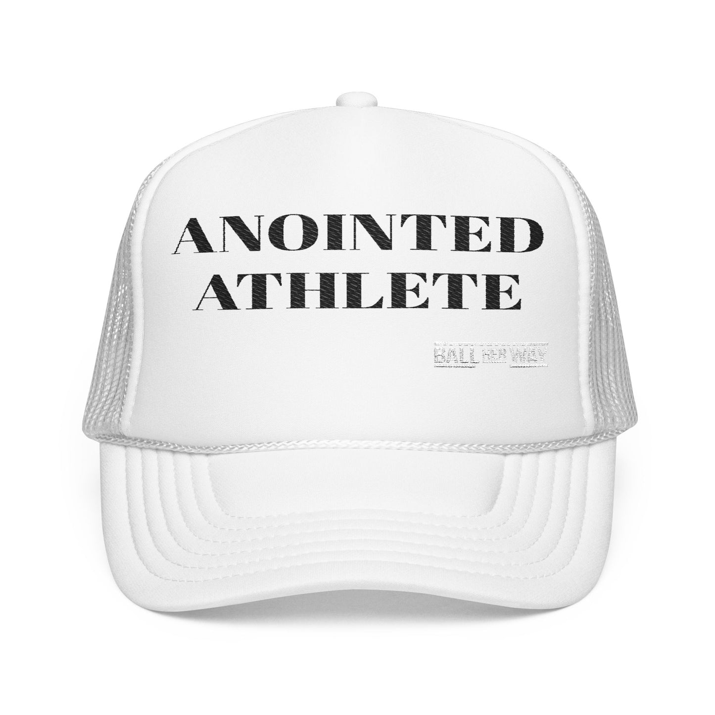 Foam Trucker Hat - Anointed Athlete and Chain Embroidered Cap for Brides and Wedding Celebration
