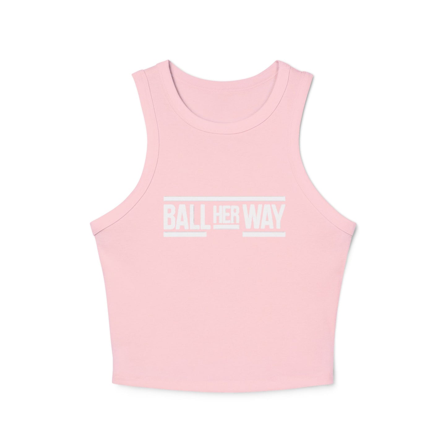 Ball Her Way Ribbed Tank Top, Women's Athletic Crop Top, Fitness Apparel, Sports Top, Casual Summer Wear, Gift for Her