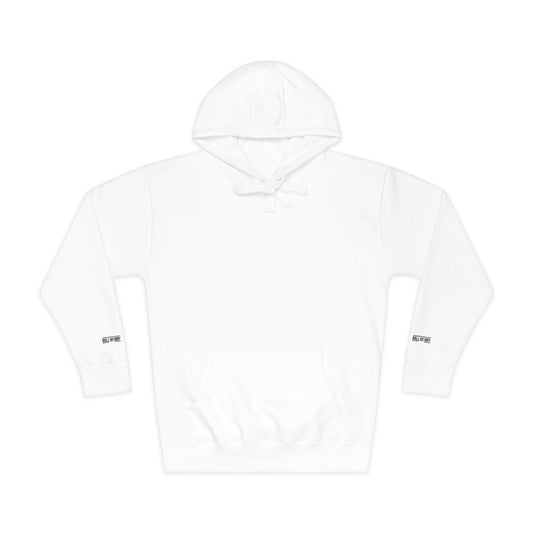 Minimal White Hoodie — Classic Fleece Pullover