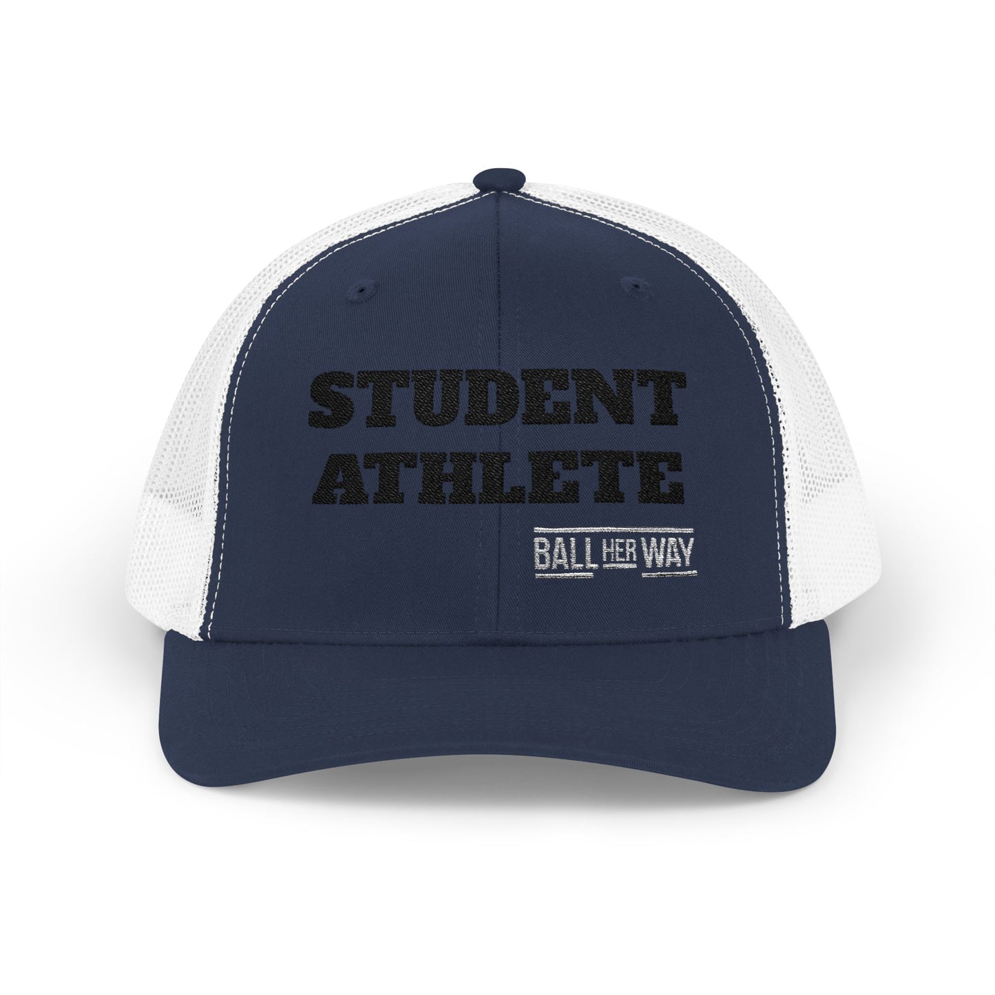 Student Athlete Trucker Cap — Distressed Snapback Mesh Sports Hat