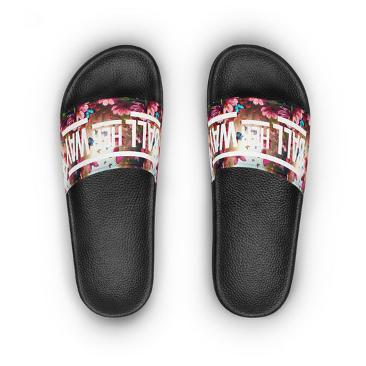 Floral Butterfly Women's Slide Sandals | Summer Comfort Footwear, Gardening Slides, Beachwear, Vacation Sandals, Casual Outdoor