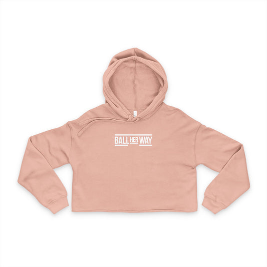 Stylish Women's Cropped Hoodie - 'Ball Her Way' Fitness Apparel, Trendy Athleisure, Gift for Her, Casual Wear, Birthday Present