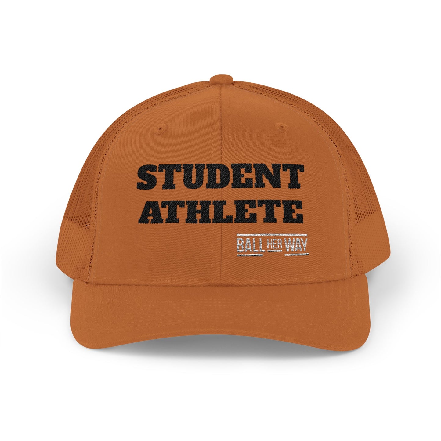 Student Athlete Trucker Cap — Distressed Snapback Mesh Sports Hat