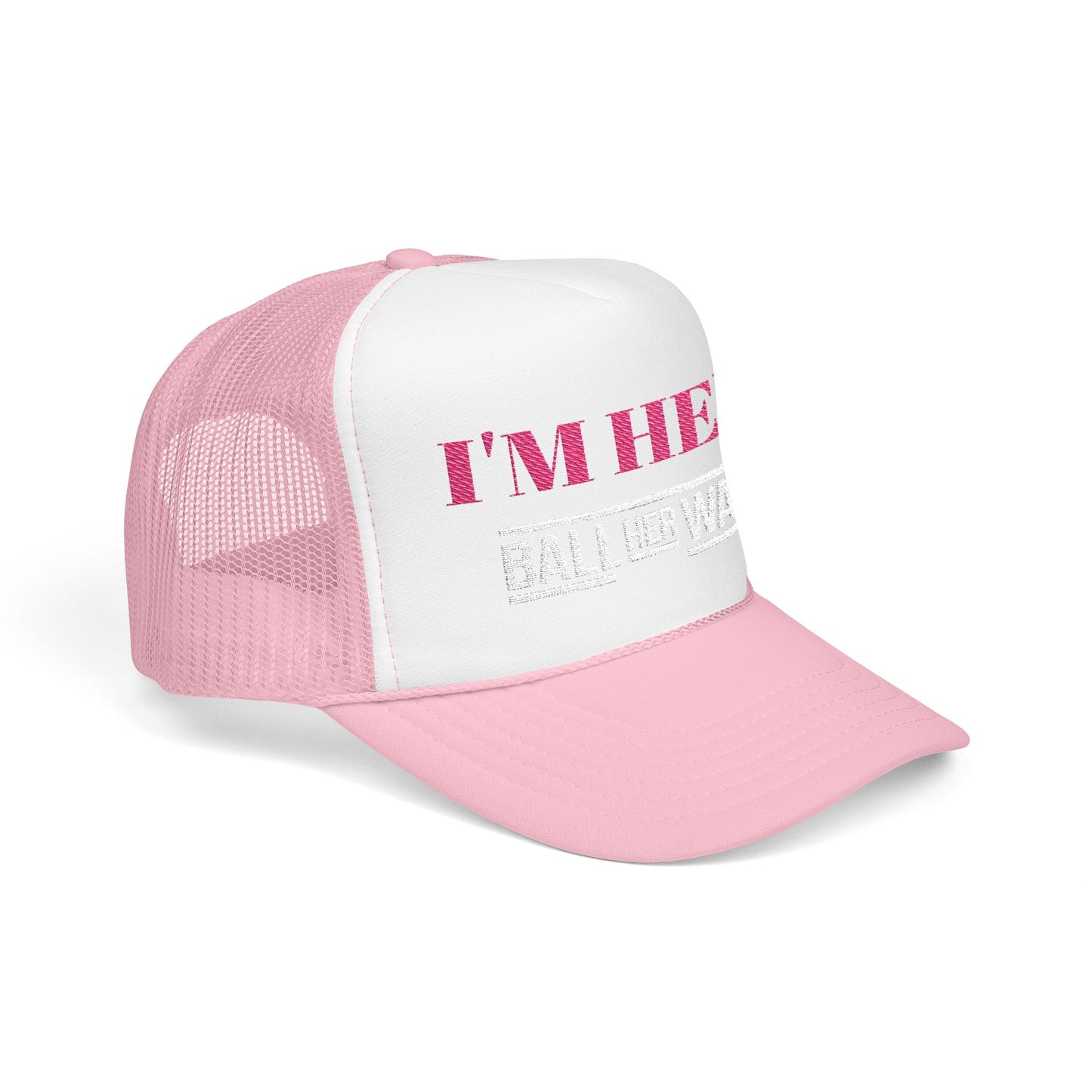 I'm Her Ball and Chain Foam Trucker Hat, Funny Gift for Brides, Wedding Accessories, Bridal Party Apparel, Engagement Celebration Hat