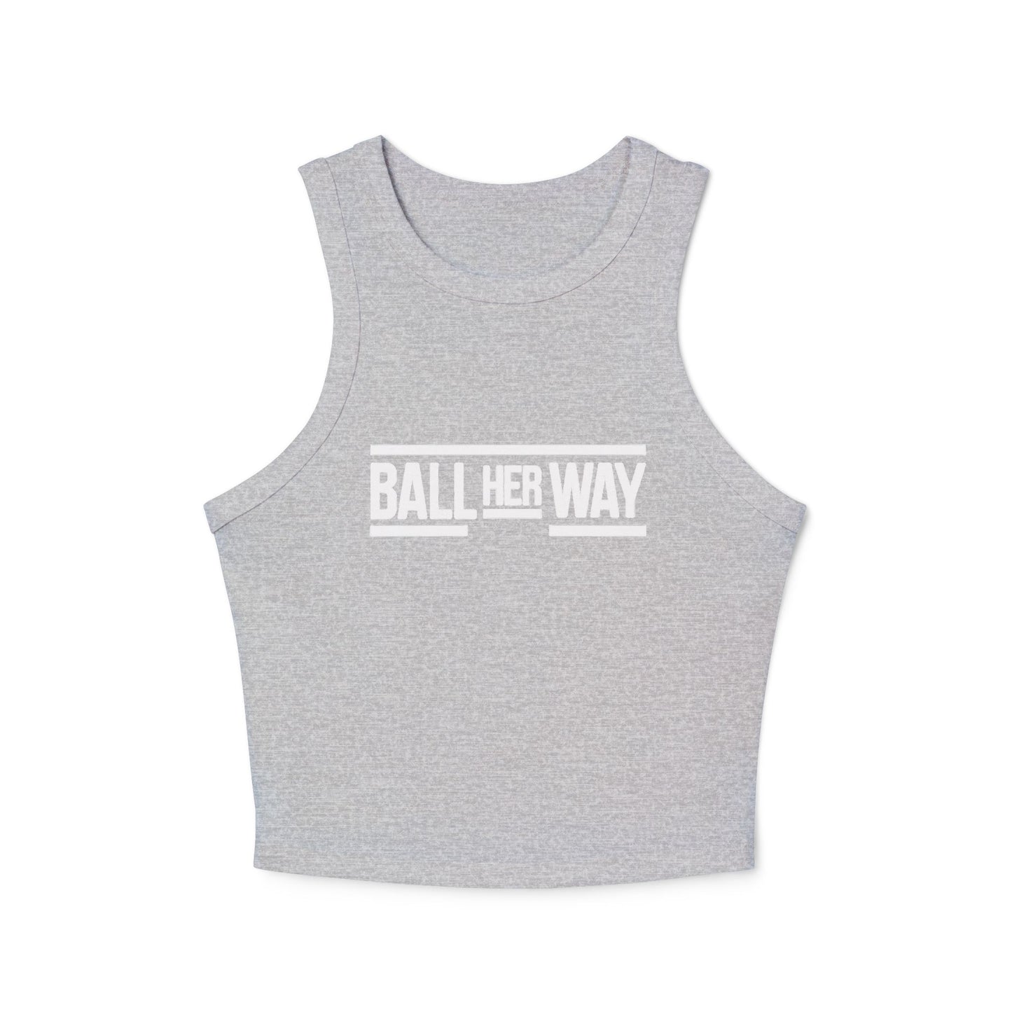 Ball Her Way Ribbed Tank Top, Women's Athletic Crop Top, Fitness Apparel, Sports Top, Casual Summer Wear, Gift for Her