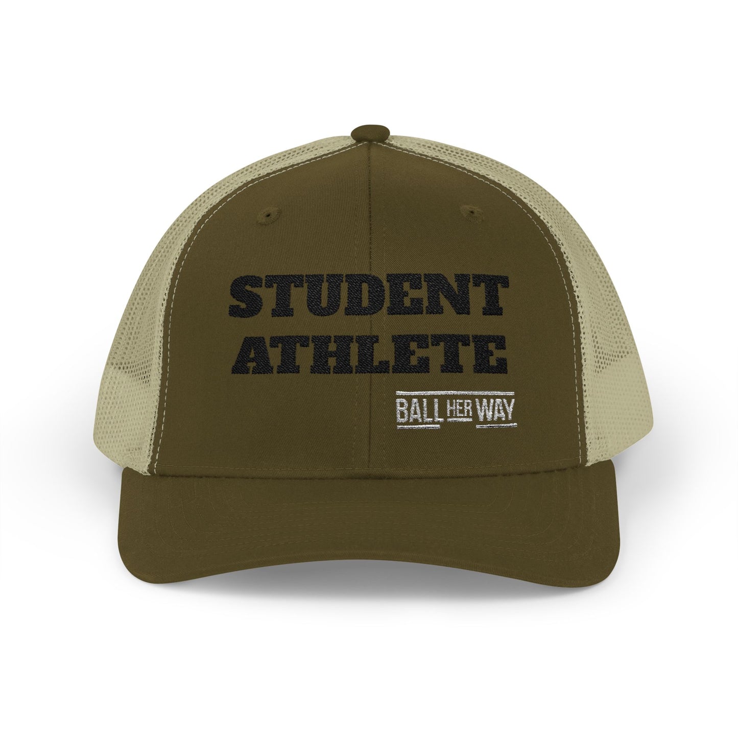 Student Athlete Trucker Cap — Distressed Snapback Mesh Sports Hat