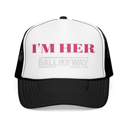 I'm Her Ball and Chain Foam Trucker Hat, Funny Gift for Brides, Wedding Accessories, Bridal Party Apparel, Engagement Celebration Hat