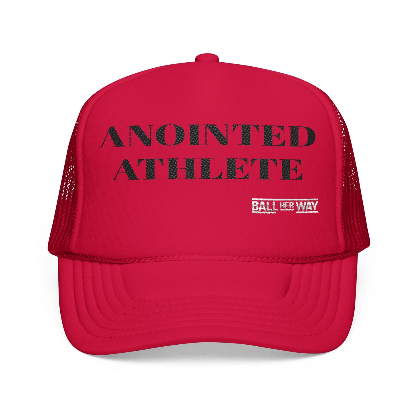 Foam Trucker Hat - Anointed Athlete and Chain Embroidered Cap for Brides and Wedding Celebration