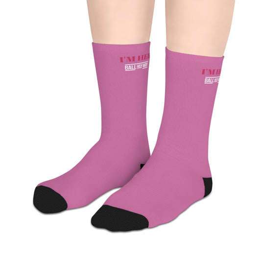BHW I am Her mid-Length Socks for Women, Cute Socks Gift, Quirky Socks, Novelty Socks, Fun Sock Wear, Holiday Gift Ideas