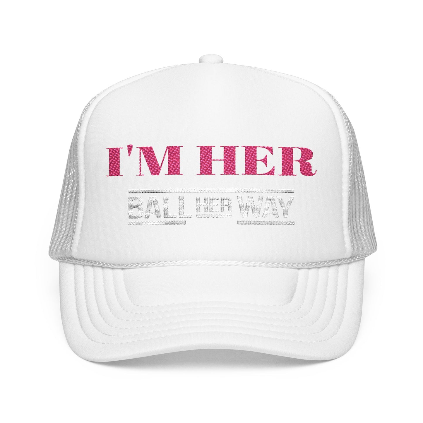I'm Her Ball and Chain Foam Trucker Hat, Funny Gift for Brides, Wedding Accessories, Bridal Party Apparel, Engagement Celebration Hat