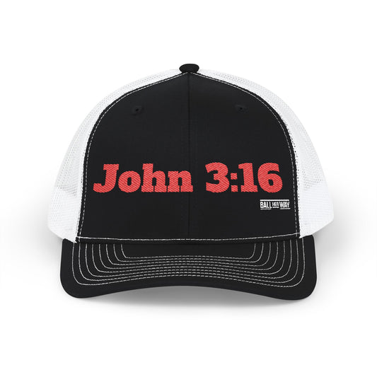 John 3:16 Inspirational Snapback Trucker Cap, Faith Hat, Religious Gift, Everyday Wear, Christian Apparel, Outdoor Gear
