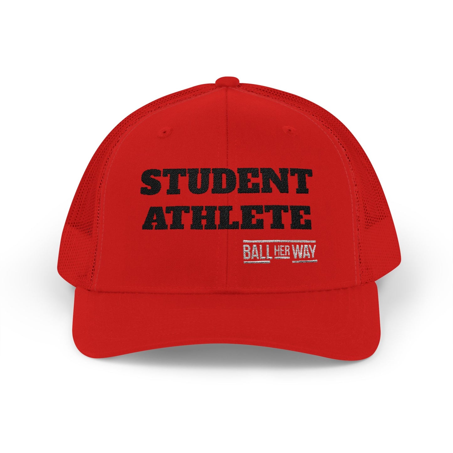 Student Athlete Trucker Cap — Distressed Snapback Mesh Sports Hat
