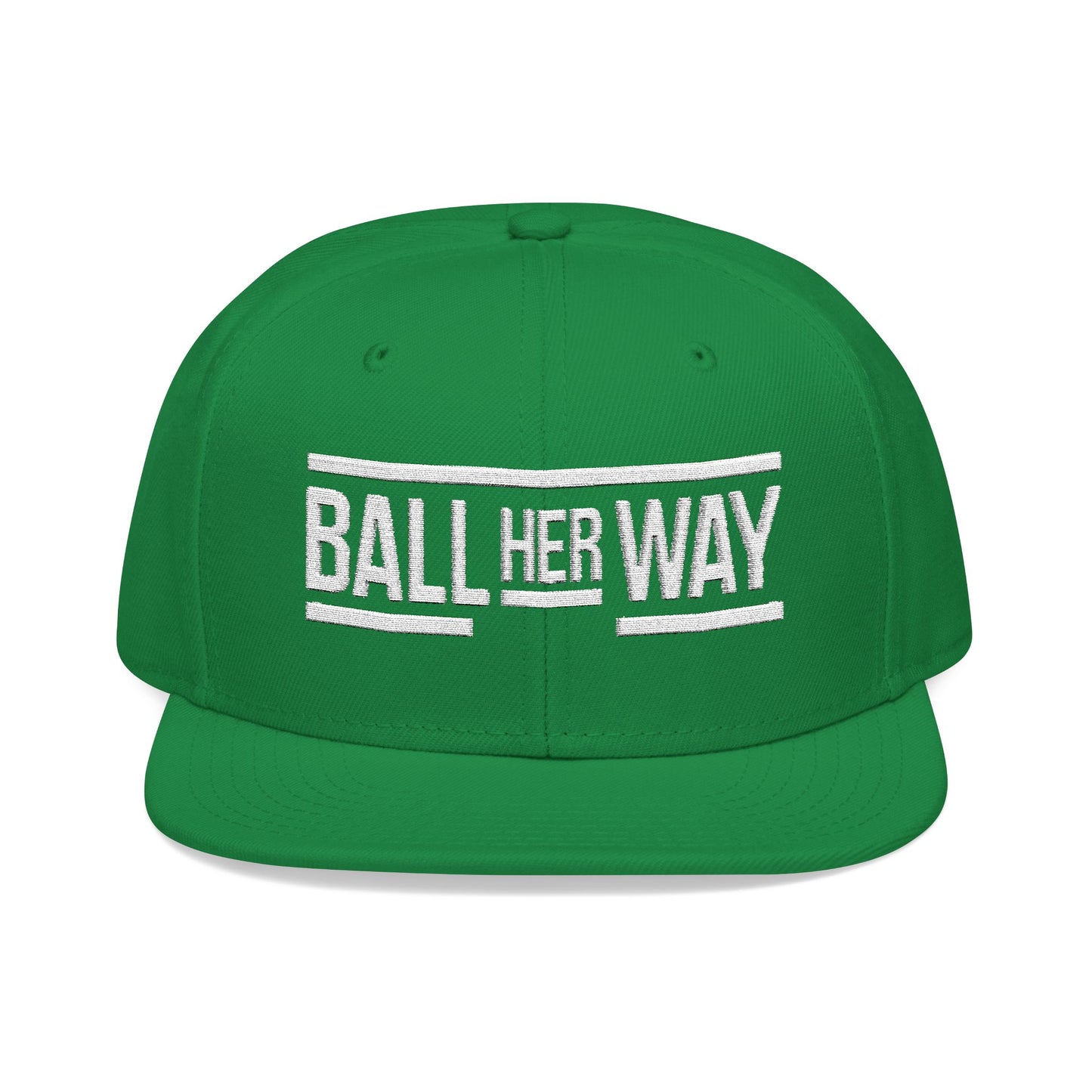 Embroidered Snapback Hat-Ball Her Way