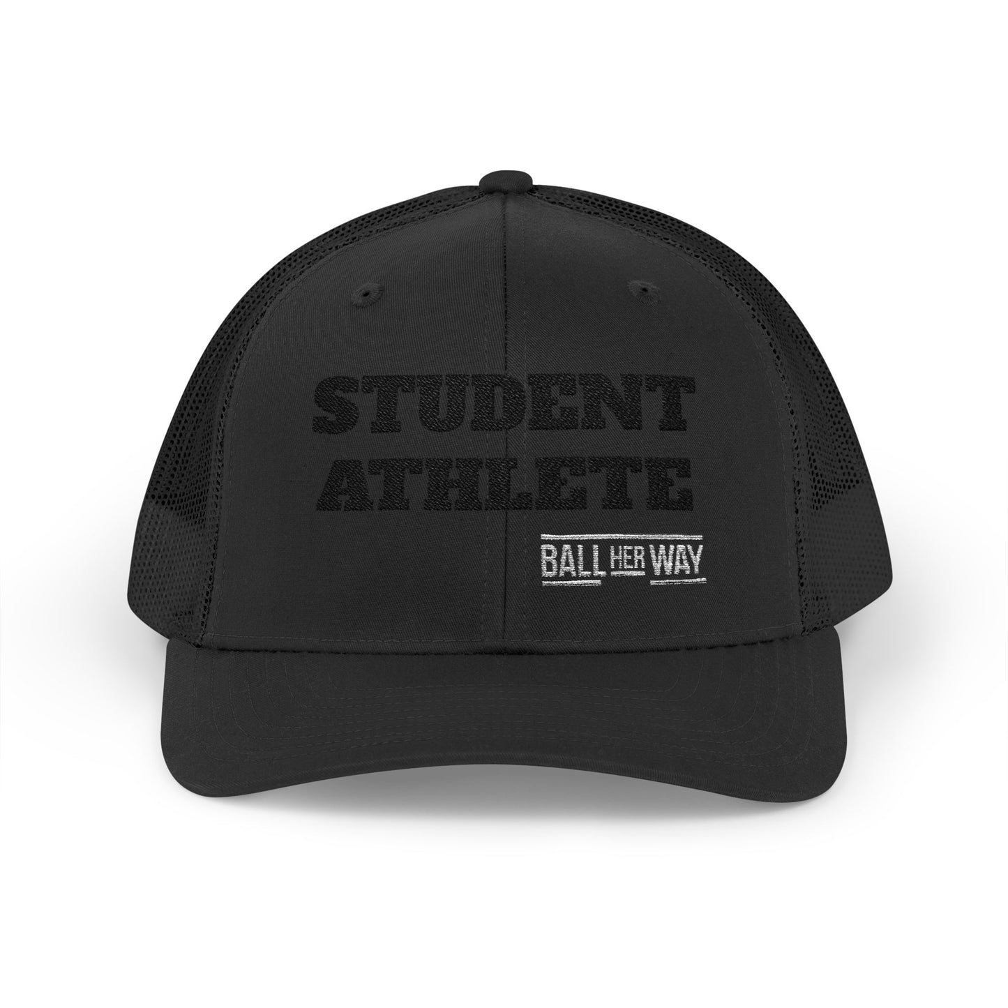 Student Athlete Trucker Cap — Distressed Snapback Mesh Sports Hat