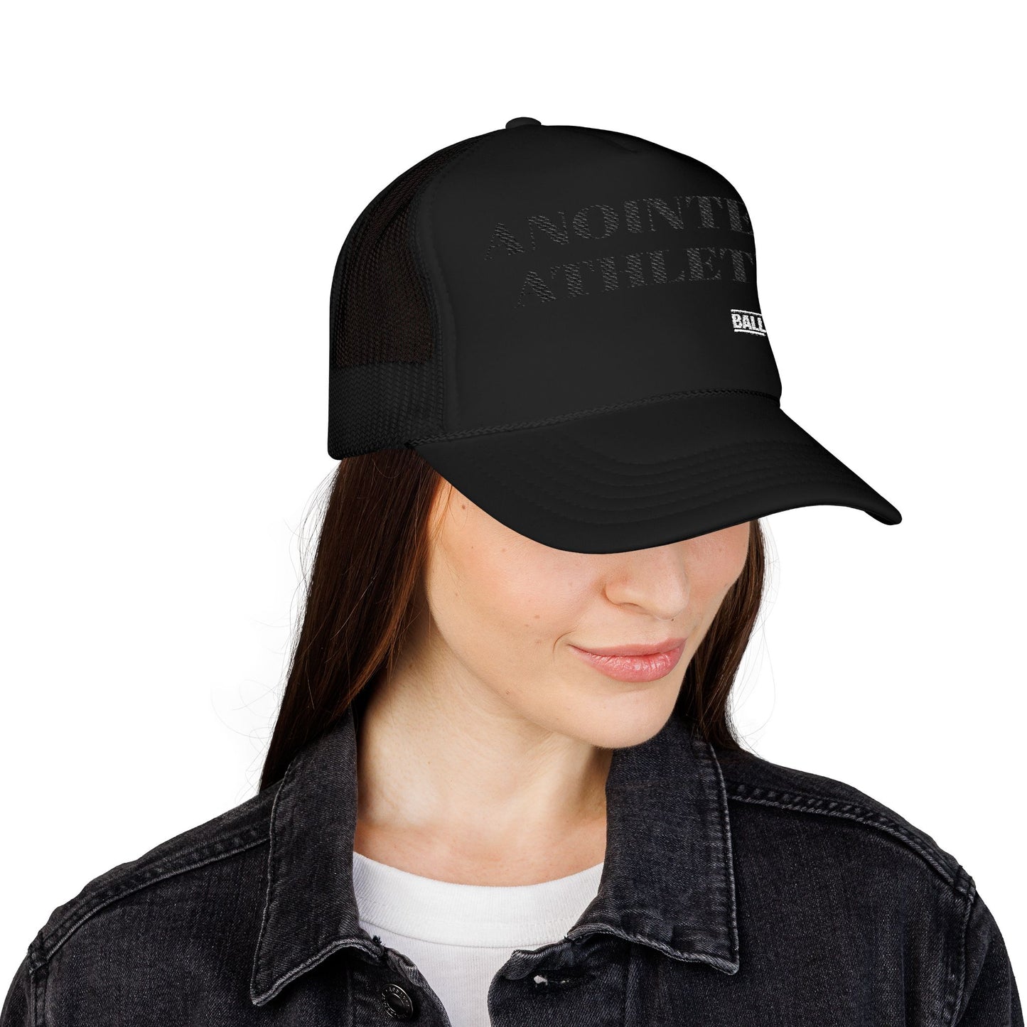 Foam Trucker Hat - Anointed Athlete and Chain Embroidered Cap for Brides and Wedding Celebration