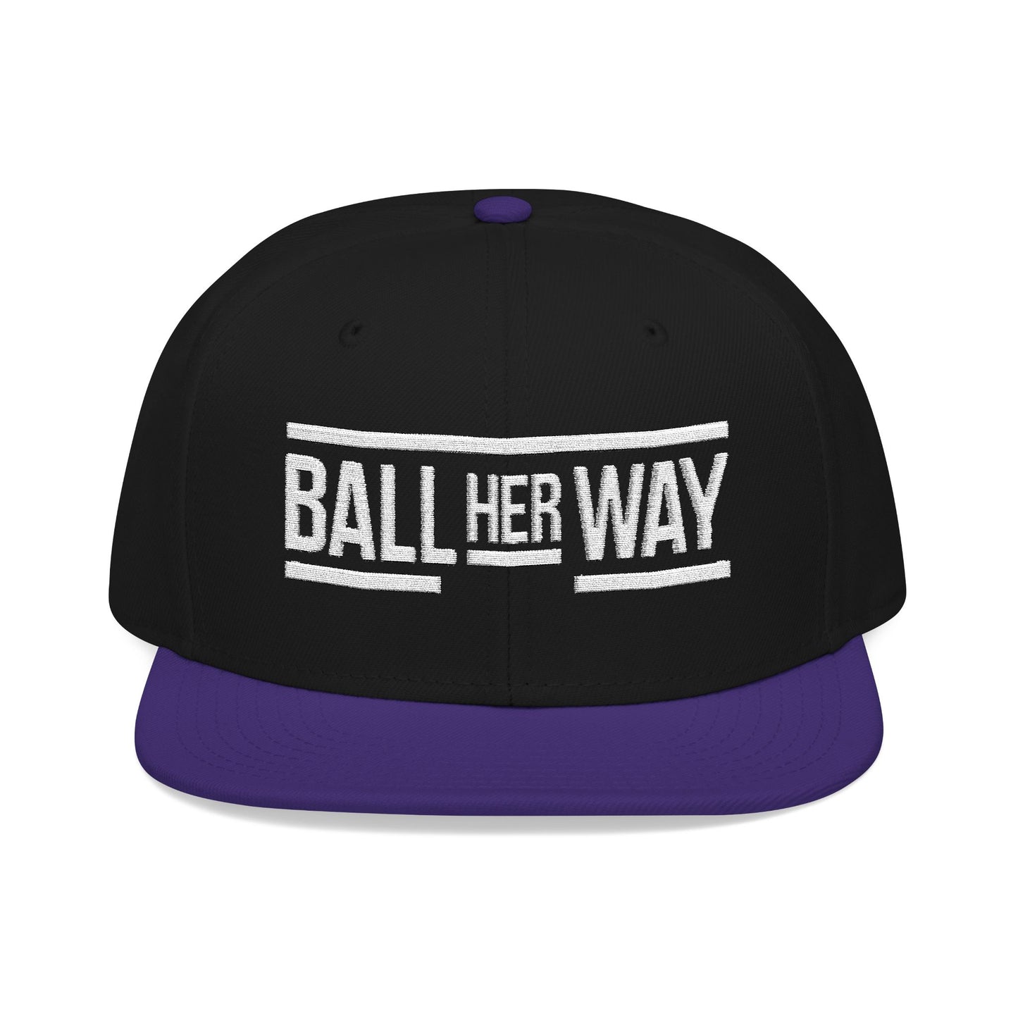 Embroidered Snapback Hat-Ball Her Way