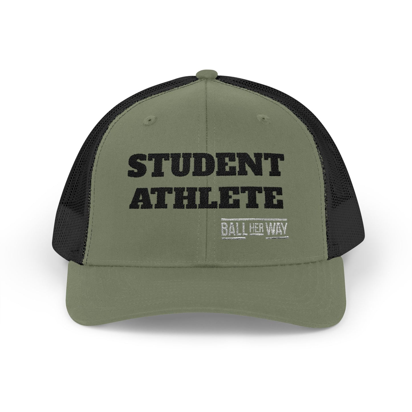 Student Athlete Trucker Cap — Distressed Snapback Mesh Sports Hat