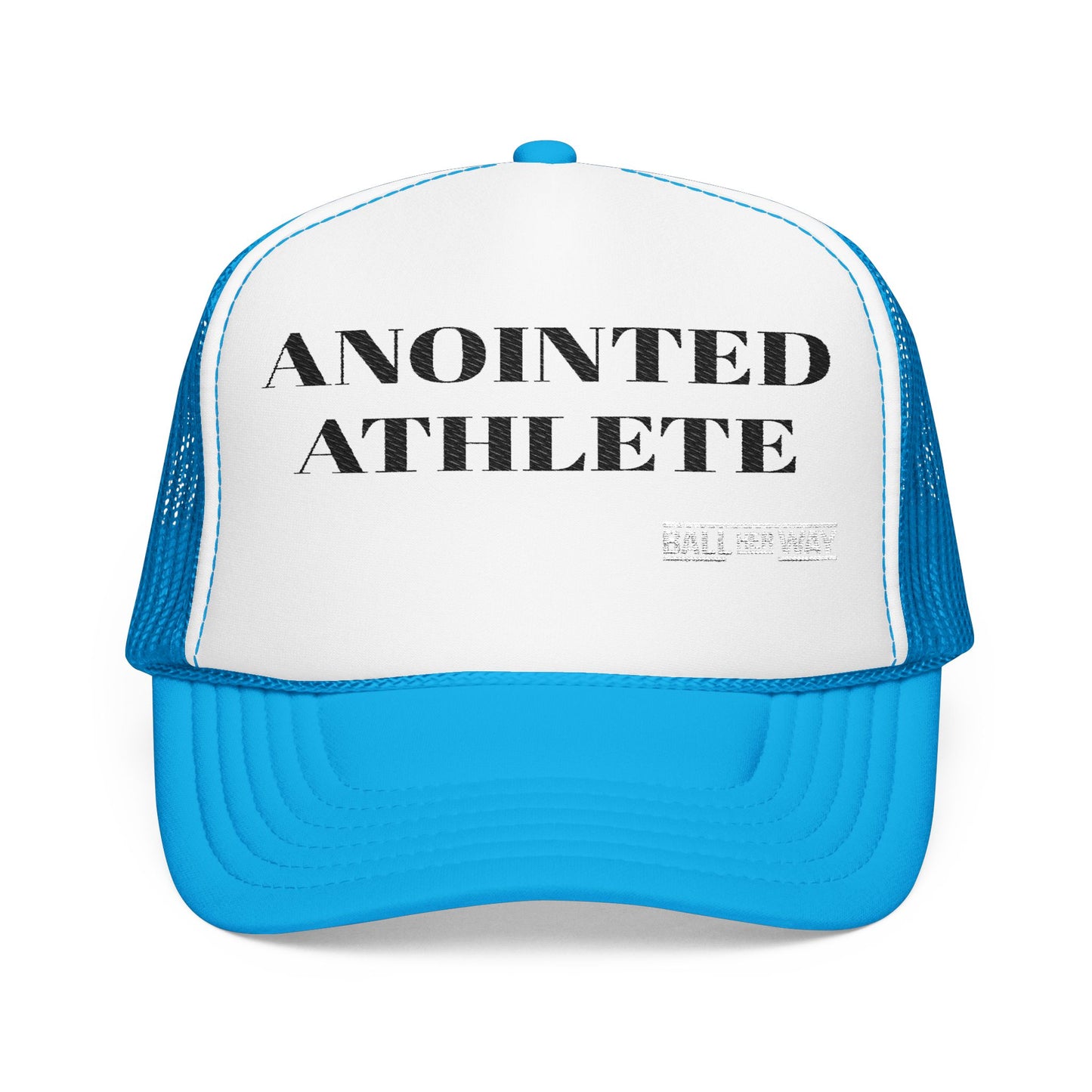 Foam Trucker Hat - Anointed Athlete and Chain Embroidered Cap for Brides and Wedding Celebration