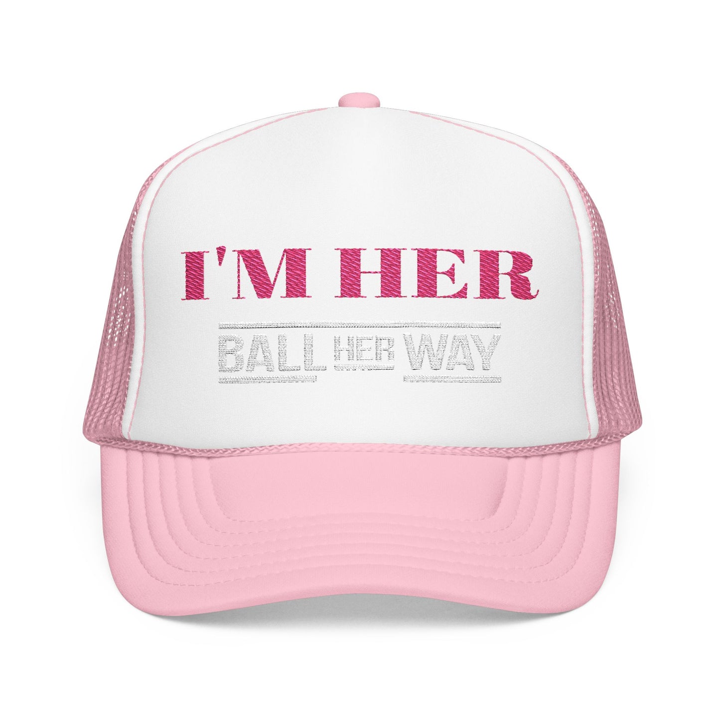 I'm Her Ball and Chain Foam Trucker Hat, Funny Gift for Brides, Wedding Accessories, Bridal Party Apparel, Engagement Celebration Hat