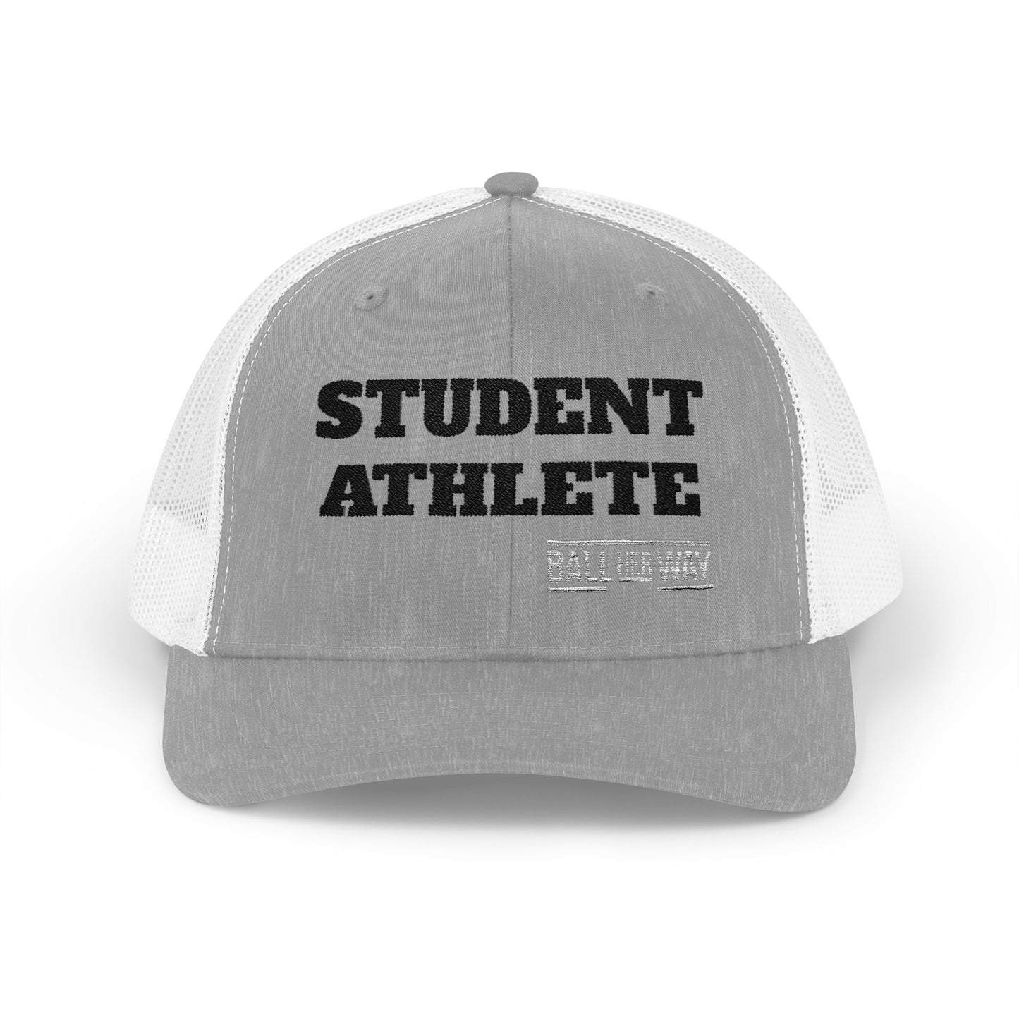 Student Athlete Trucker Cap — Distressed Snapback Mesh Sports Hat