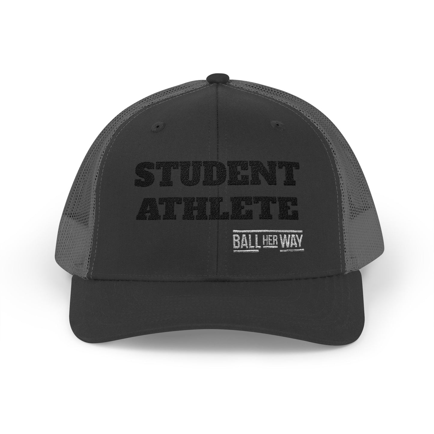 Student Athlete Trucker Cap — Distressed Snapback Mesh Sports Hat