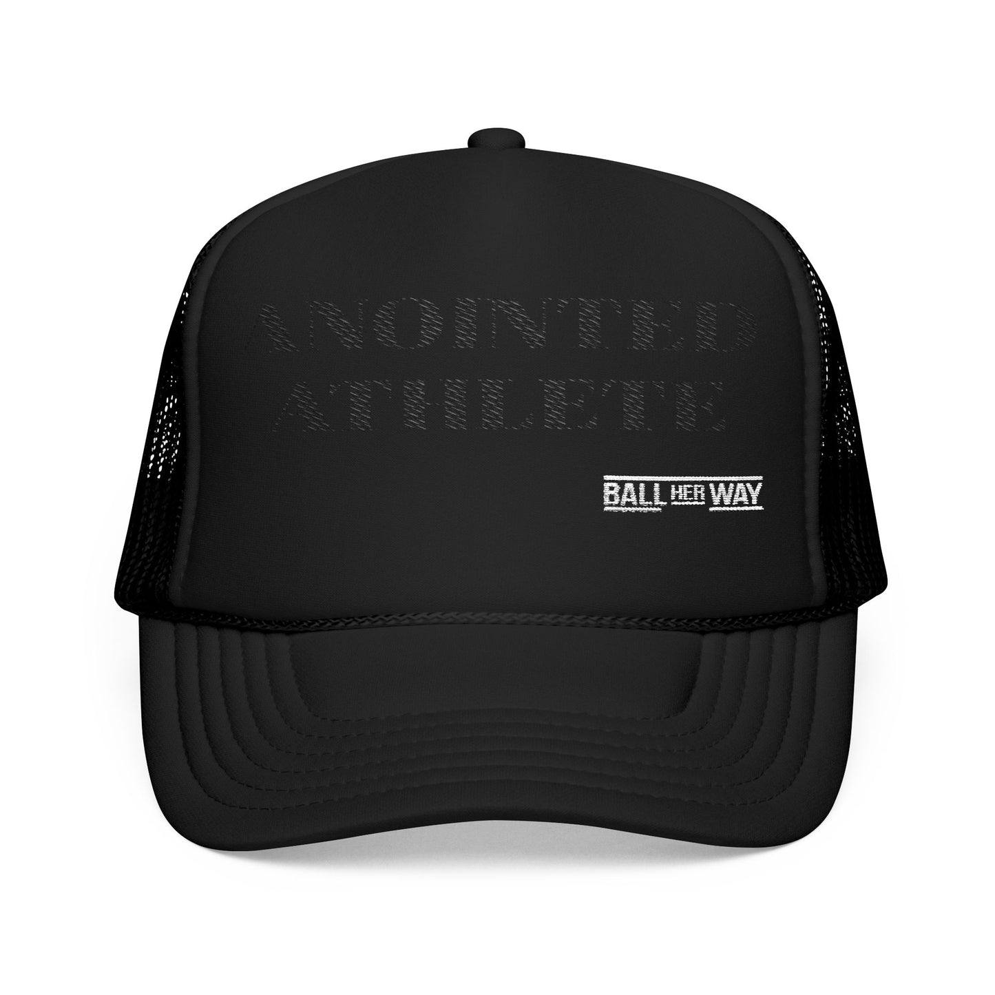 Foam Trucker Hat - Anointed Athlete and Chain Embroidered Cap for Brides and Wedding Celebration