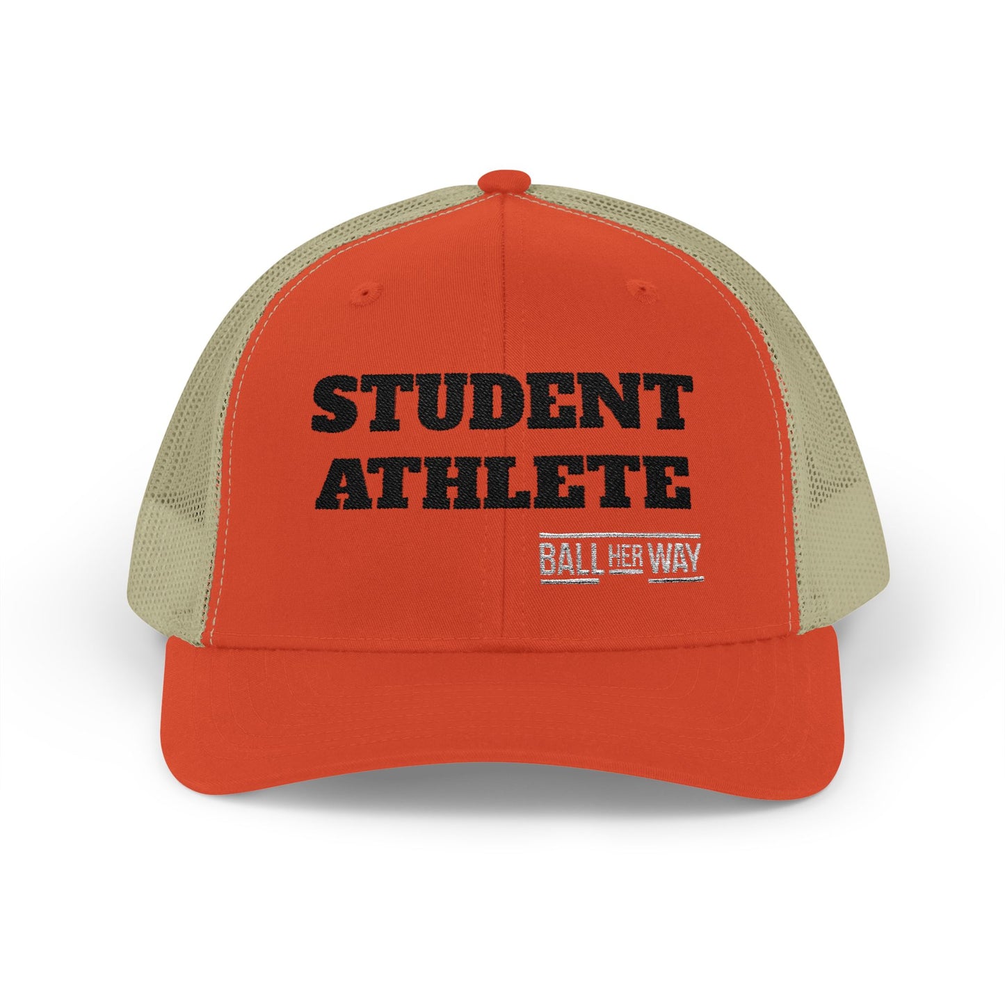 Student Athlete Trucker Cap — Distressed Snapback Mesh Sports Hat
