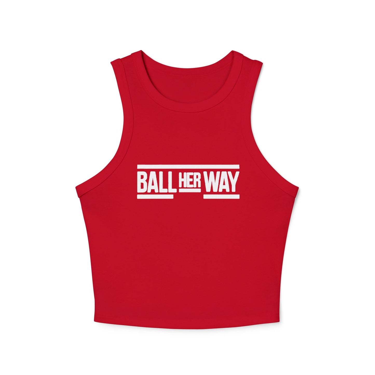 Ball Her Way Ribbed Tank Top, Women's Athletic Crop Top, Fitness Apparel, Sports Top, Casual Summer Wear, Gift for Her