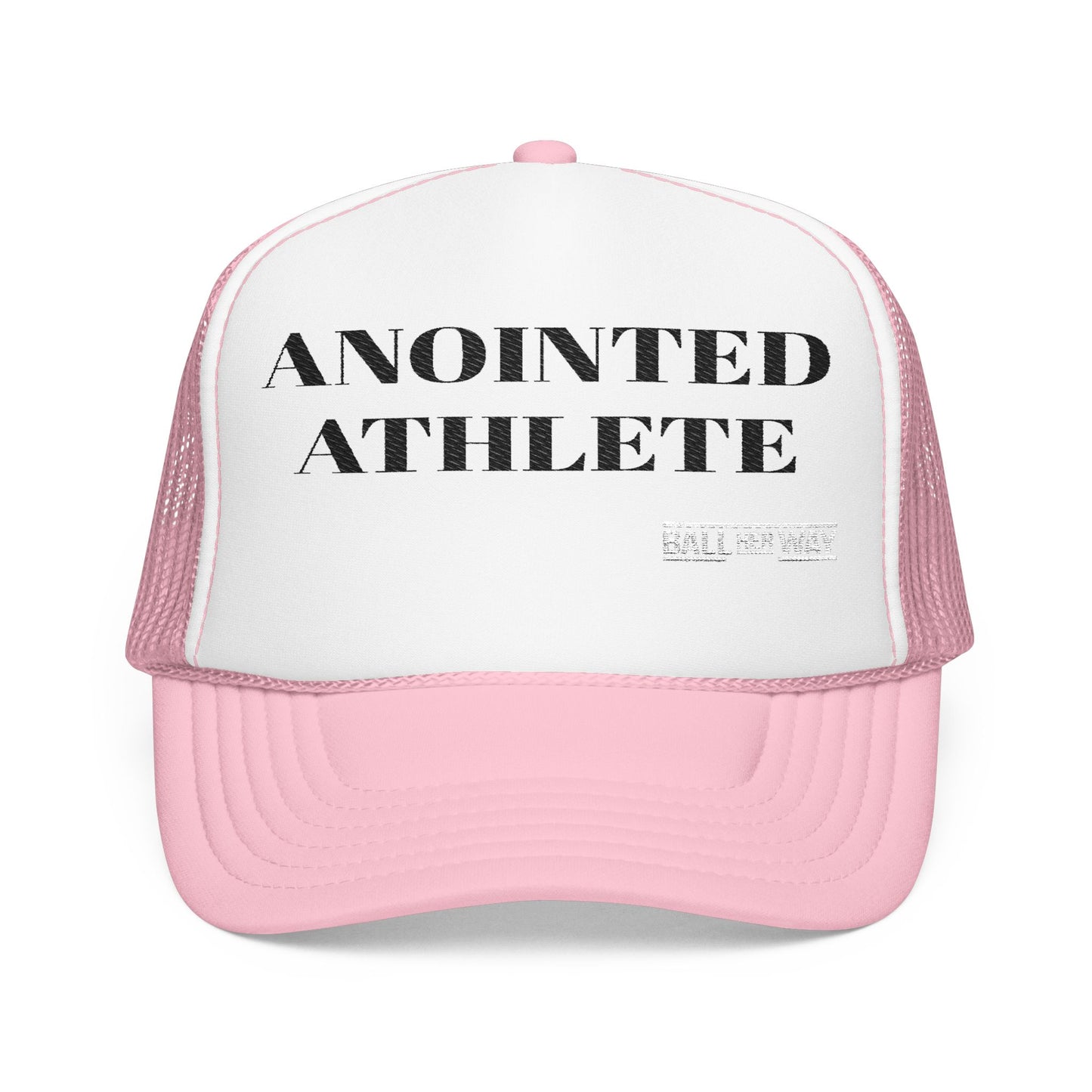 Foam Trucker Hat - Anointed Athlete and Chain Embroidered Cap for Brides and Wedding Celebration