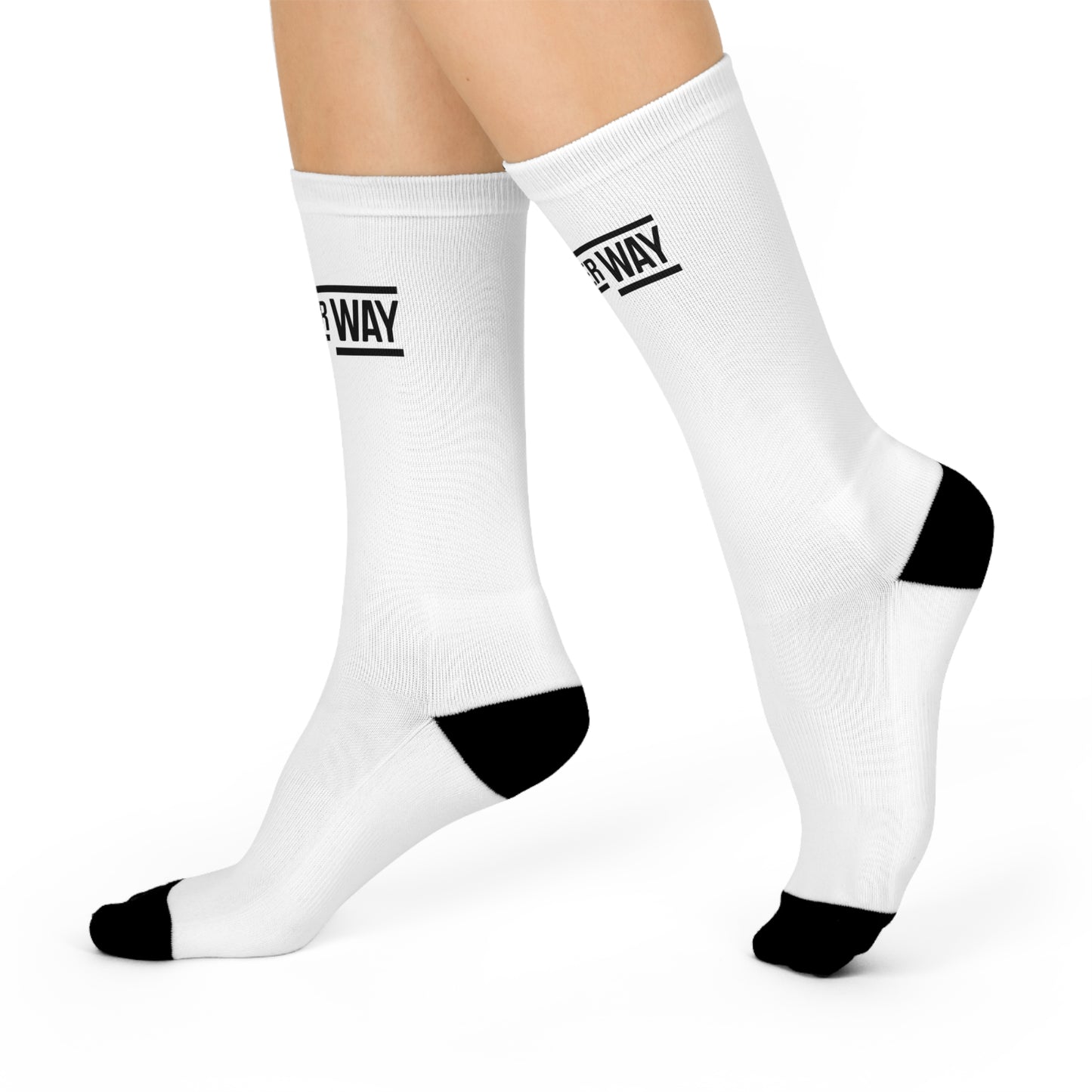 BHW Logo Cushioned Crew Socks - Sporty, Motivational, Comfy Footwear for Athletes, 'Ball Her Way', Gift for Ballers, Active Lifestyle, Women's [...]