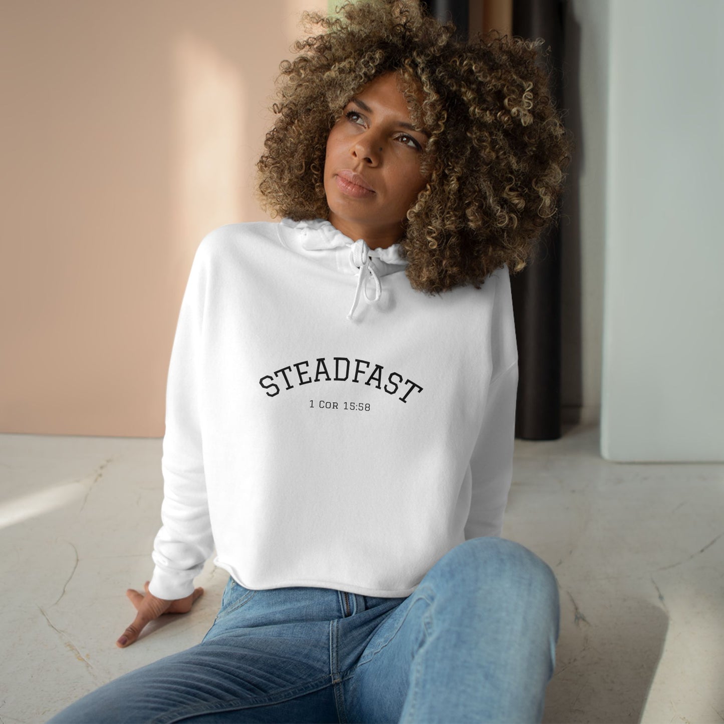 Steadfast Crop Hoodie — "Ball Her Way" Athletic Crop Sweatshirt