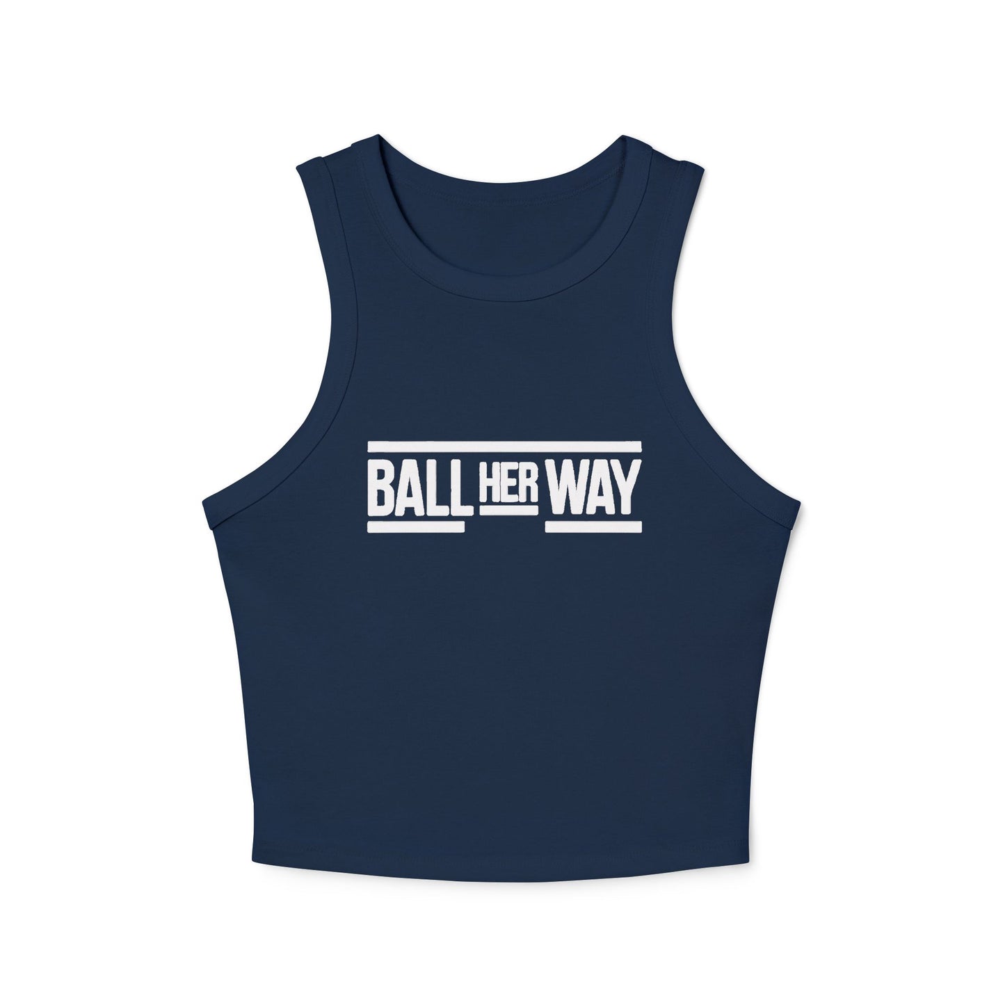 Ball Her Way Ribbed Tank Top, Women's Athletic Crop Top, Fitness Apparel, Sports Top, Casual Summer Wear, Gift for Her